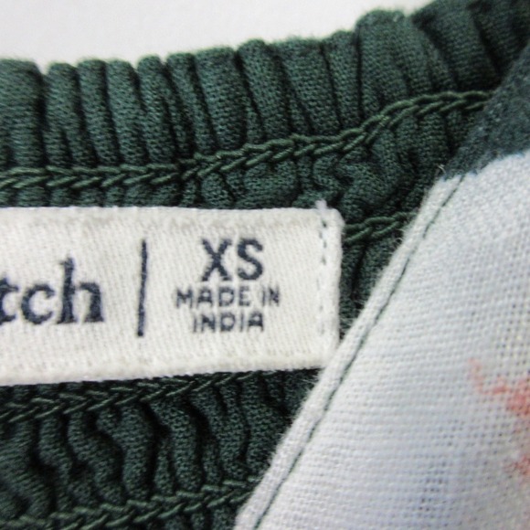 Abercrombie & Fitch Floral Midi Dress XS Tiered Linen Wedding Guest Sundress 474 - Picture 8 of 14